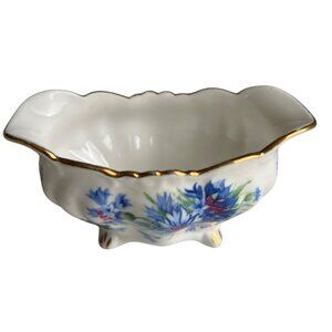 Hammersley & Co Bone China Sugar Bowl With Floral Design & Gold Trim